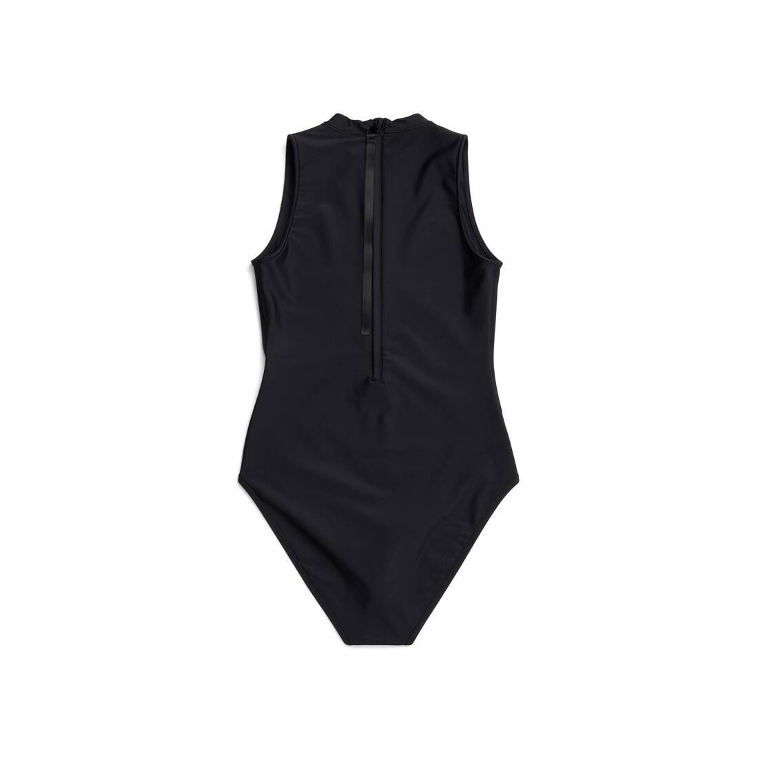 Women's Sporty Tech Racing Swimsuit in Black - 2