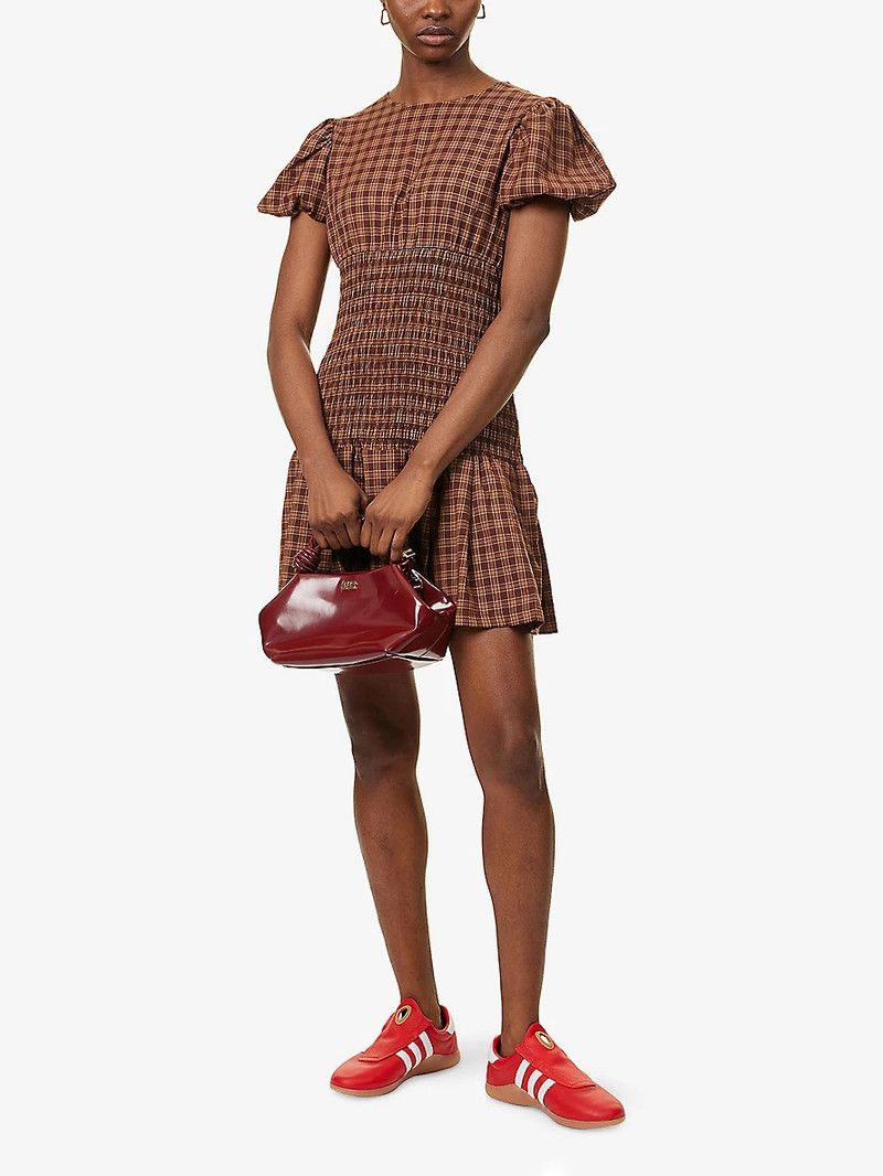 House of Sunny Valerie Check-Print Stretch-Woven Mini Dress outlook