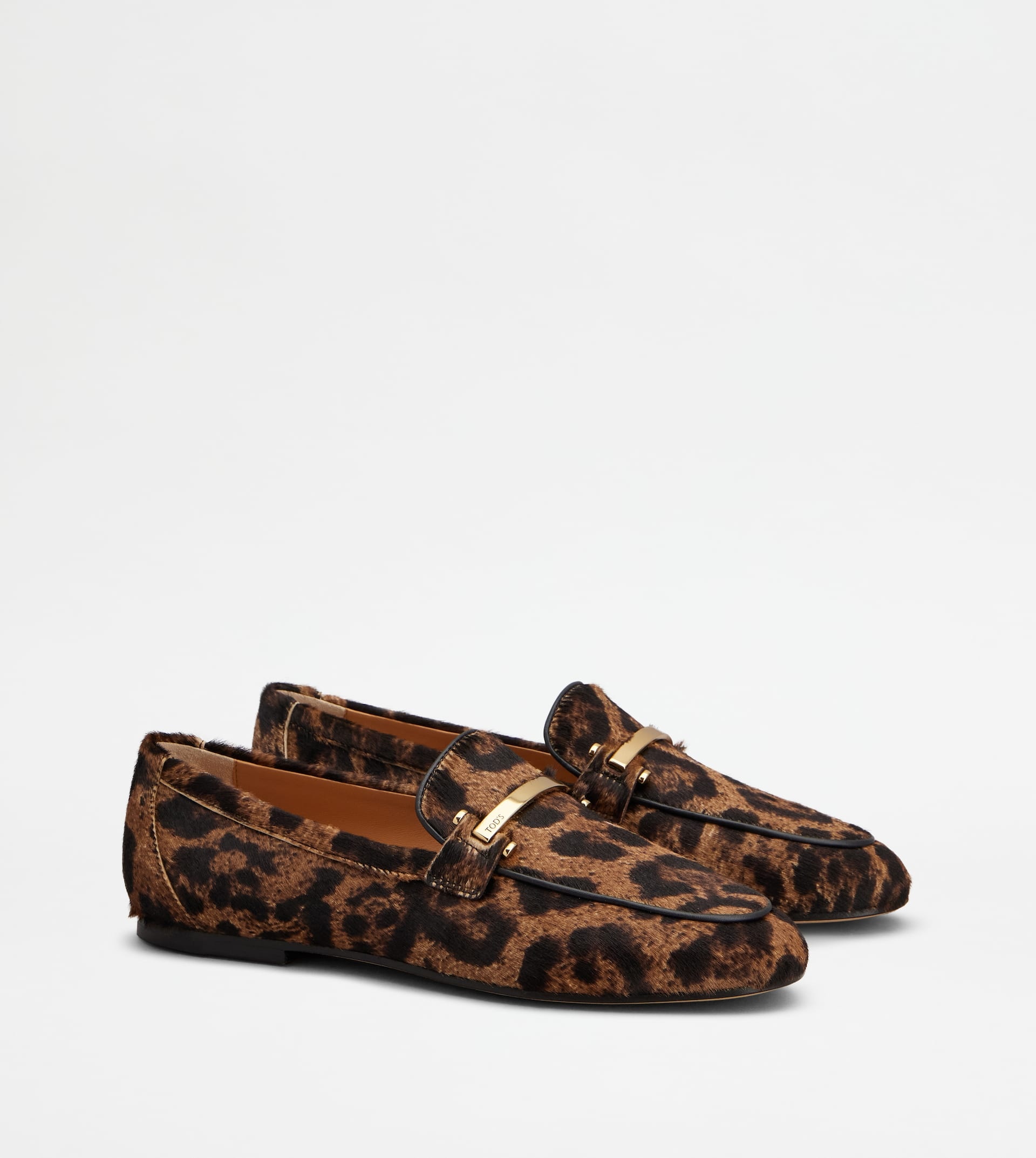 LOAFERS IN PONY EFFECT LEATHER - BROWN, BLACK - 2