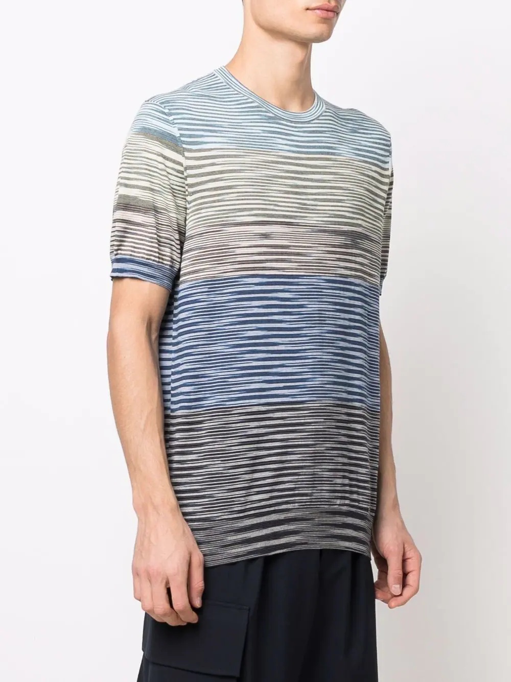 striped print T-shirt - 3