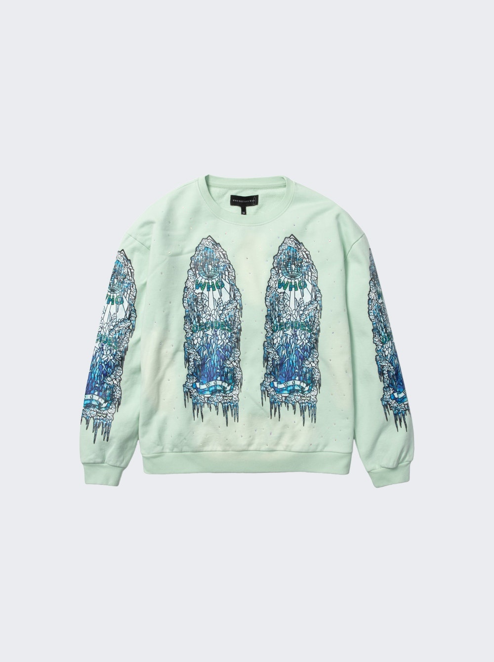 Iced Glass Crewneck Sweatshirt Sage - 1