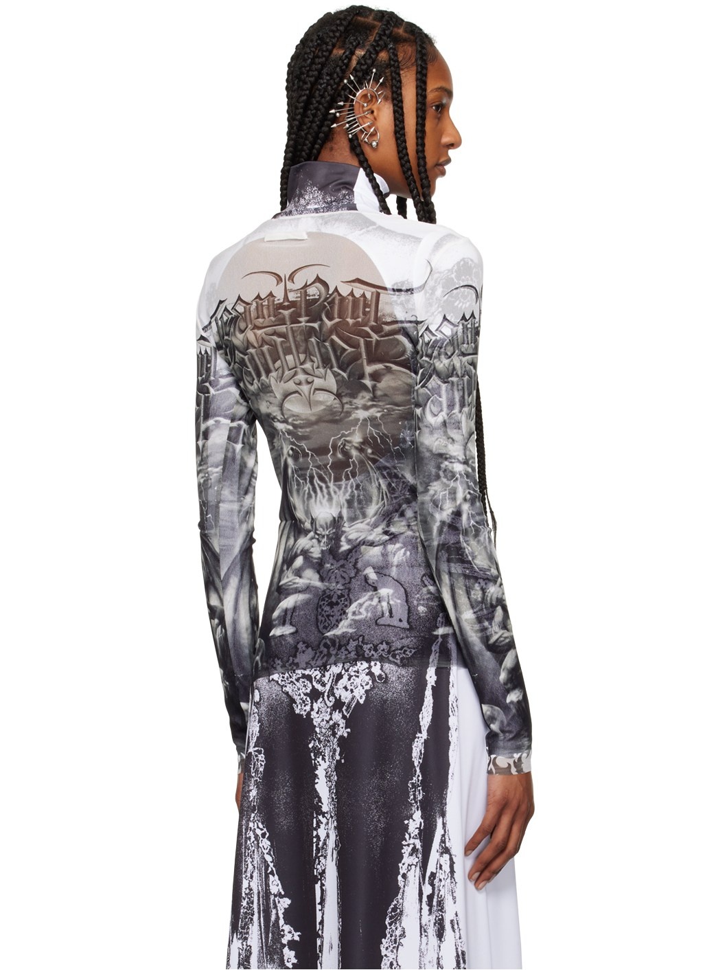 Black & White 'The Diablo' Long Sleeve T-Shirt - 3