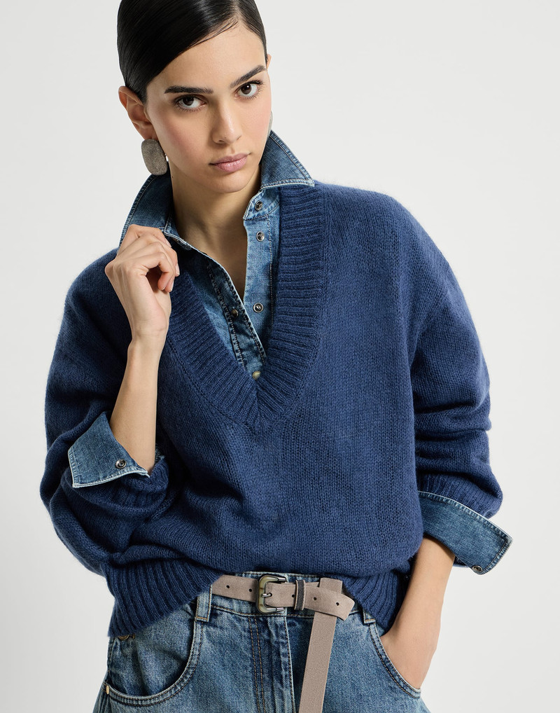Virgin wool and mohair sweater 5