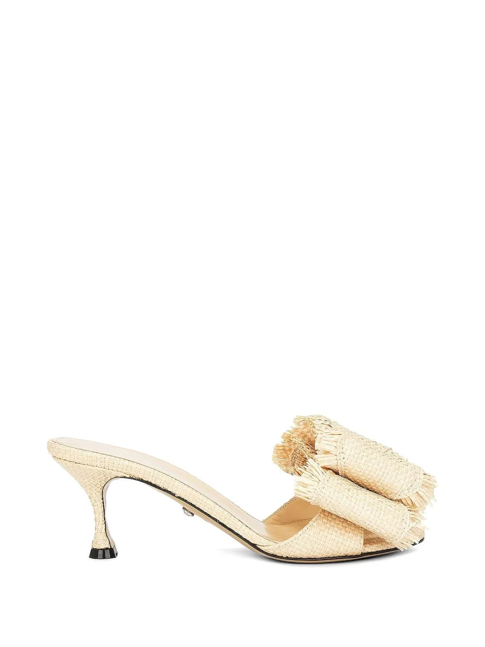 fringed raffia sandals - 1