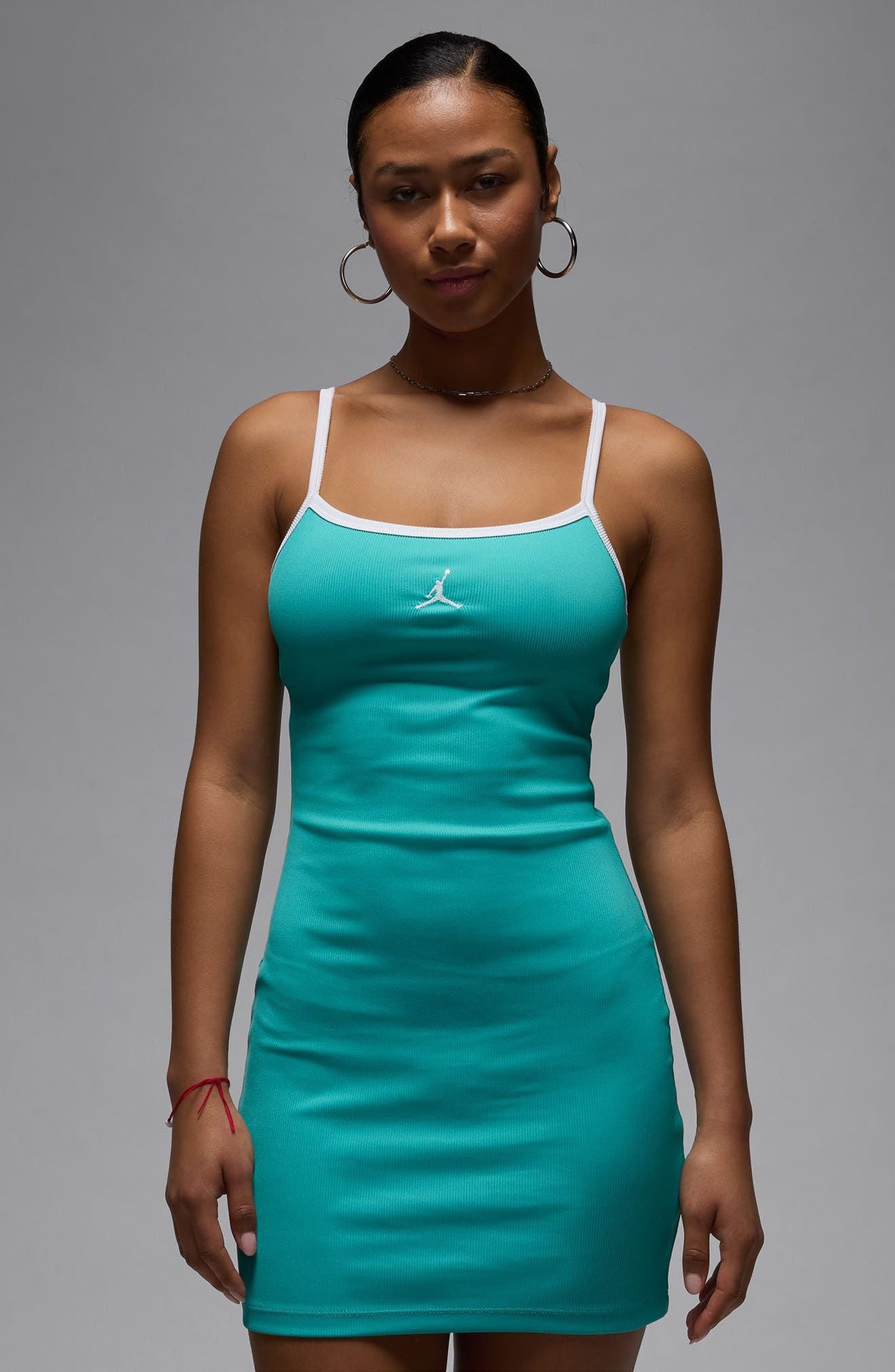 Jordan Slim Minidress in Washed Teal/White/White at Nordstrom - 4