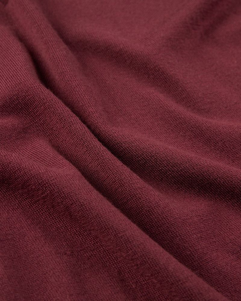 Wide fit V neck polo shirt in Flexwool 7