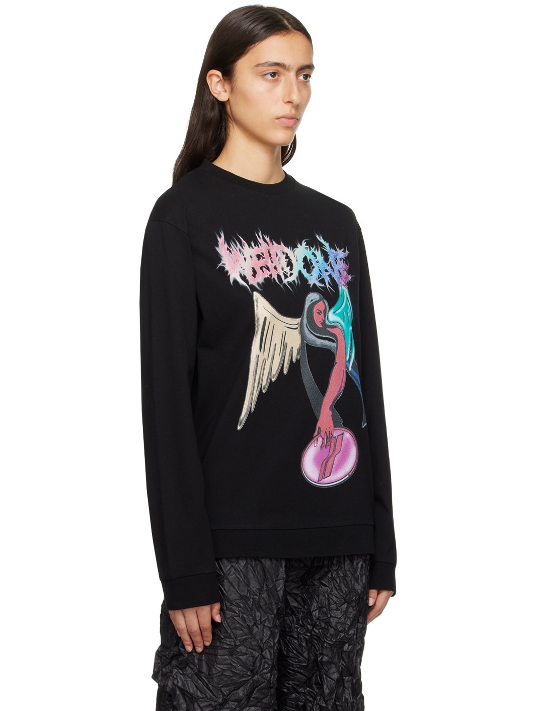 Black Printed Sweatshirt - 2