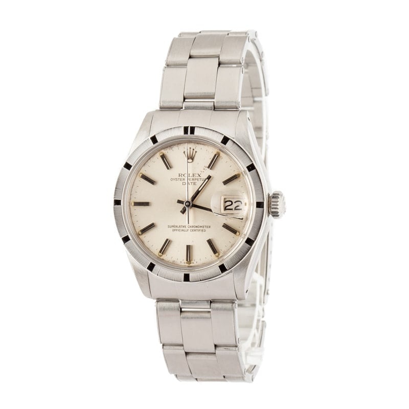 Pre-owned Rolex Date 1500 Silver Dial - 2