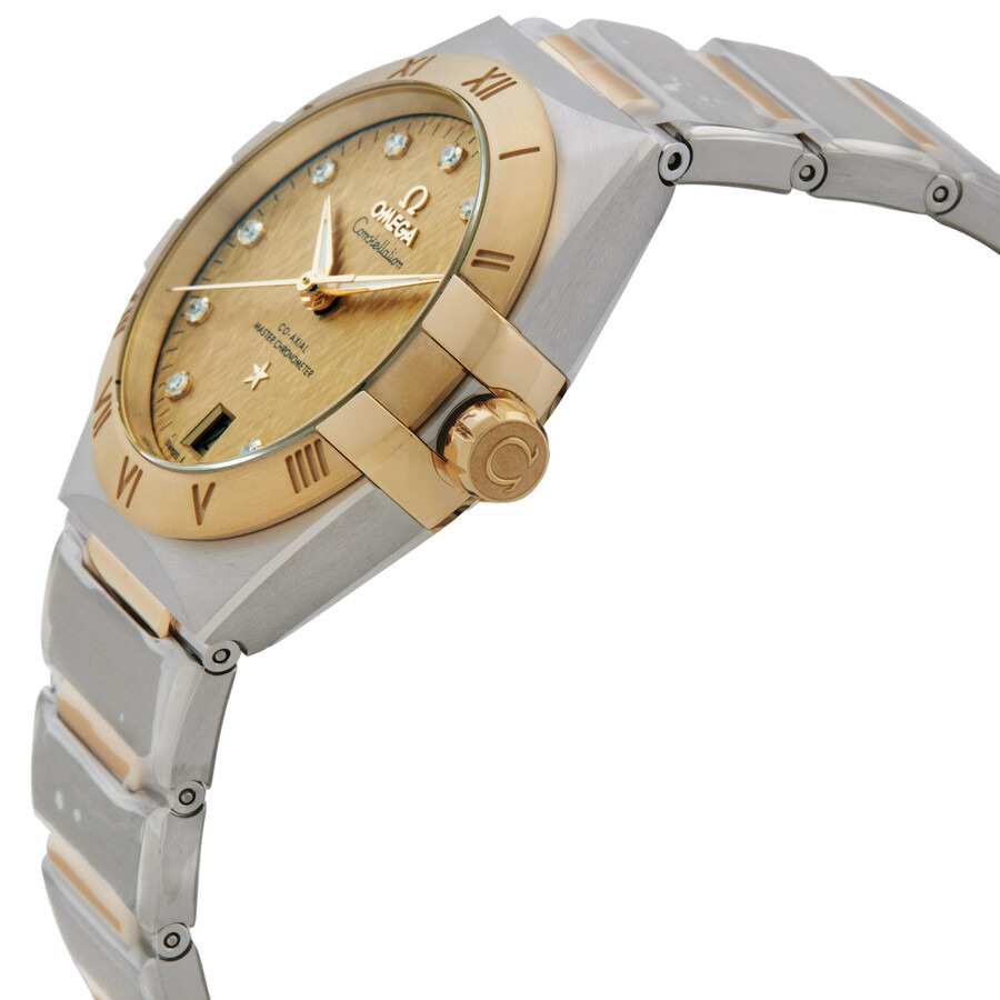 Pre-owned Omega Constellation Automatic Diamond Champagne Dial Ladies Watch 131.20.36.20.58.001 - 2