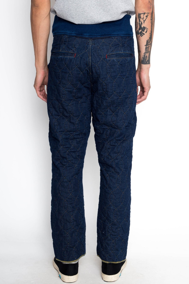Kapital Denim x Waffle Quilting SAROUEL NOUVELLE Pants - Indigo outlook