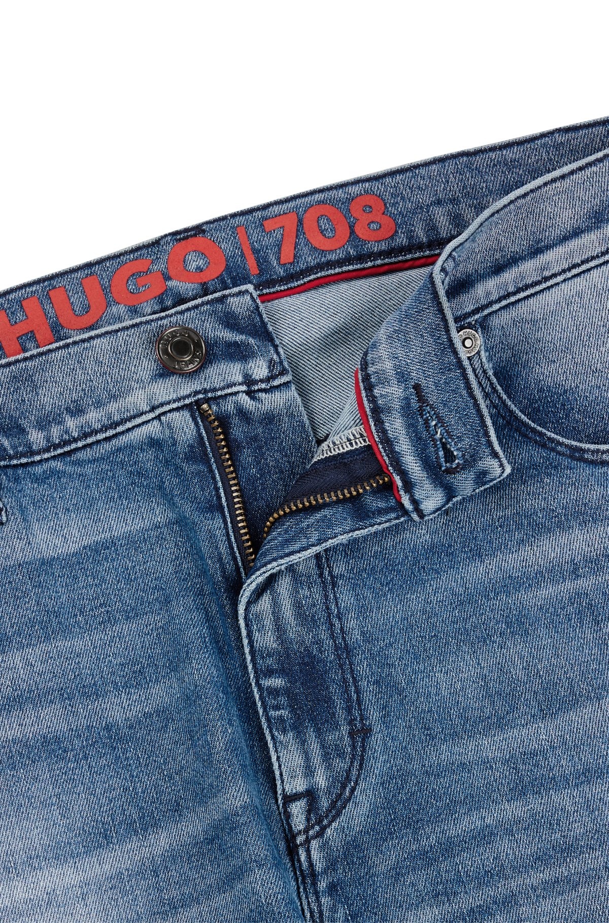 SLIM-FIT JEANS IN BLUE COMFORT-STRETCH DENIM - 6