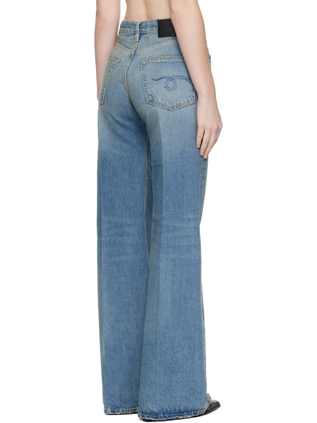 Blue Flare Jeans - 3