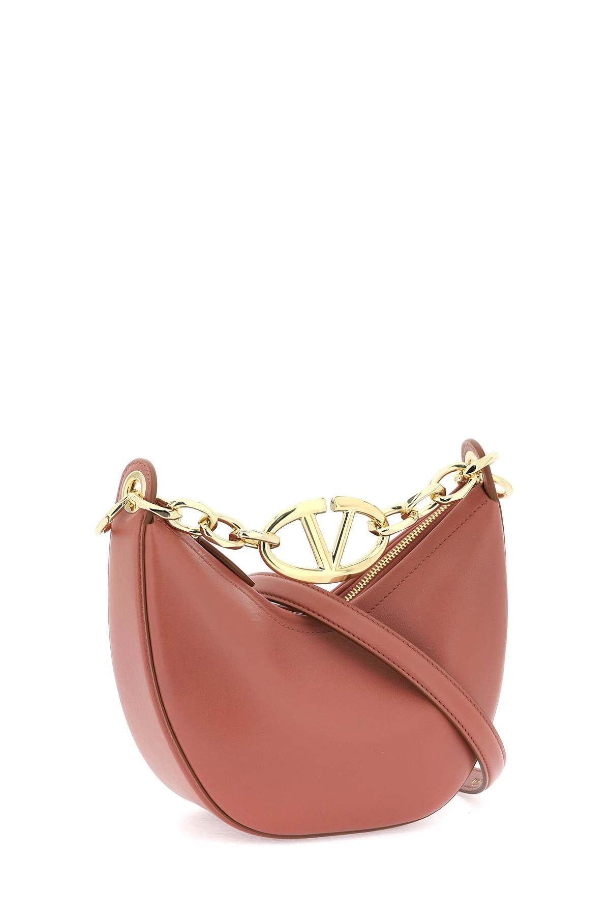 Valentino Garavani Mini Vlogo Moon Bag In Nappa Leather With Chain Women - 3