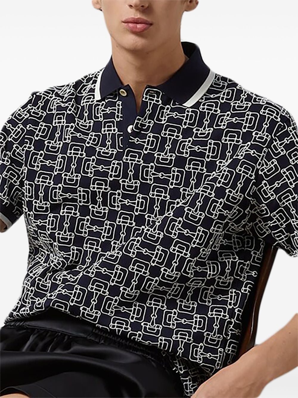 Horsebit-print polo shirt - 4