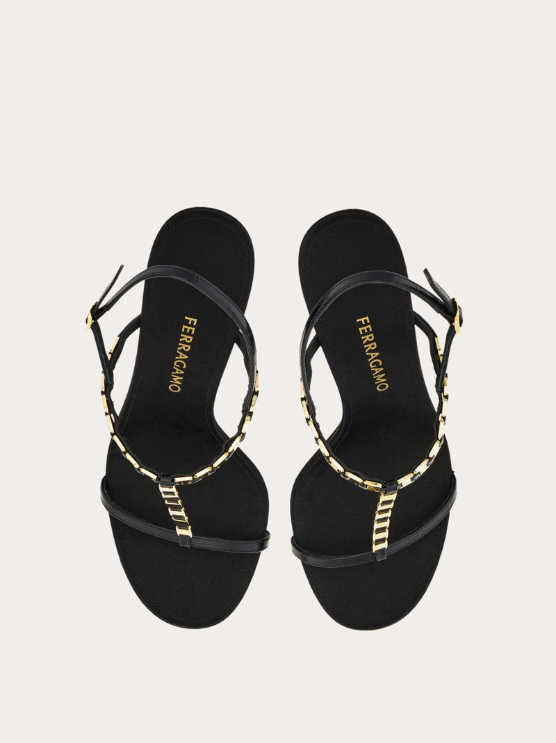 FERRAGAMO Vara chain T-strap sandal outlook