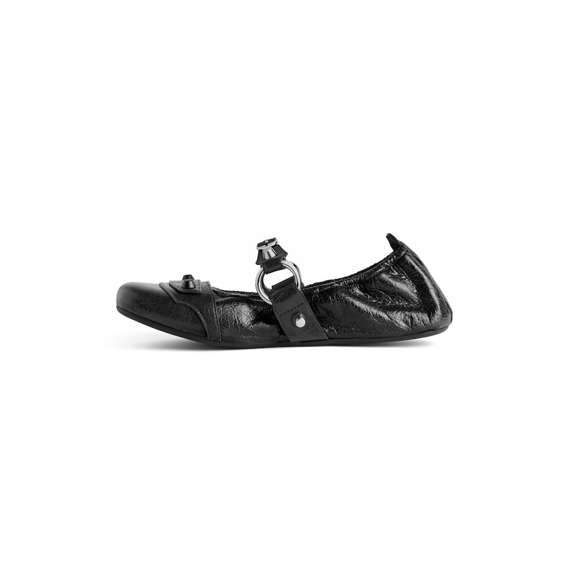 Women's City Ballerina in Black/silver - 4