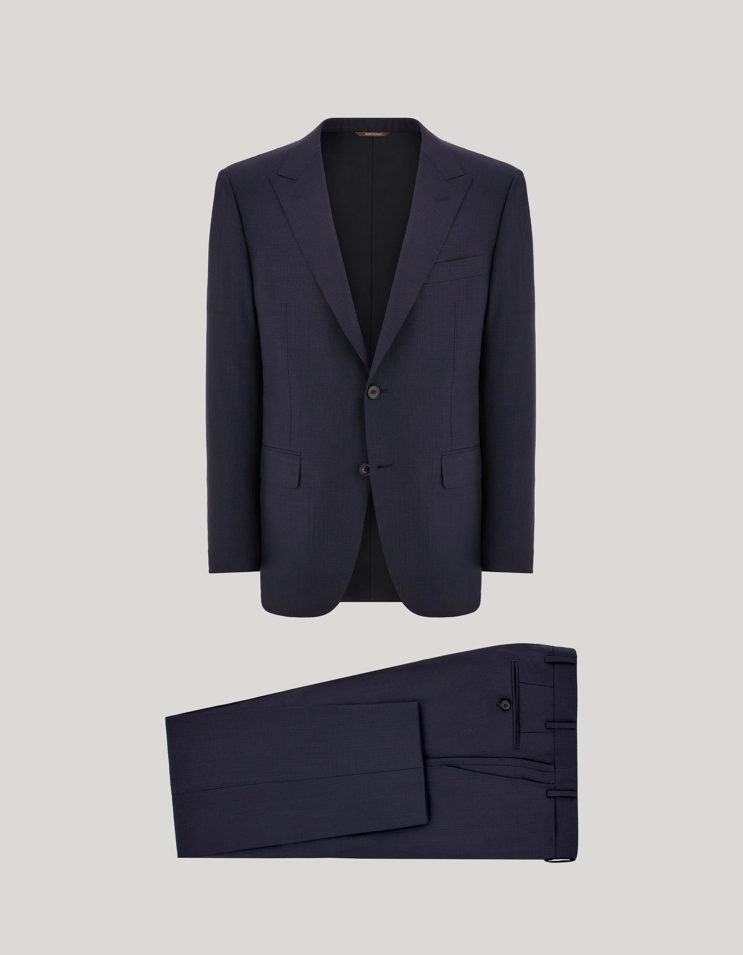 BLUE CANALI IMPECCABILE 150’S WOOL MICRO-CHECK REGULAR-FIT SUIT - 1