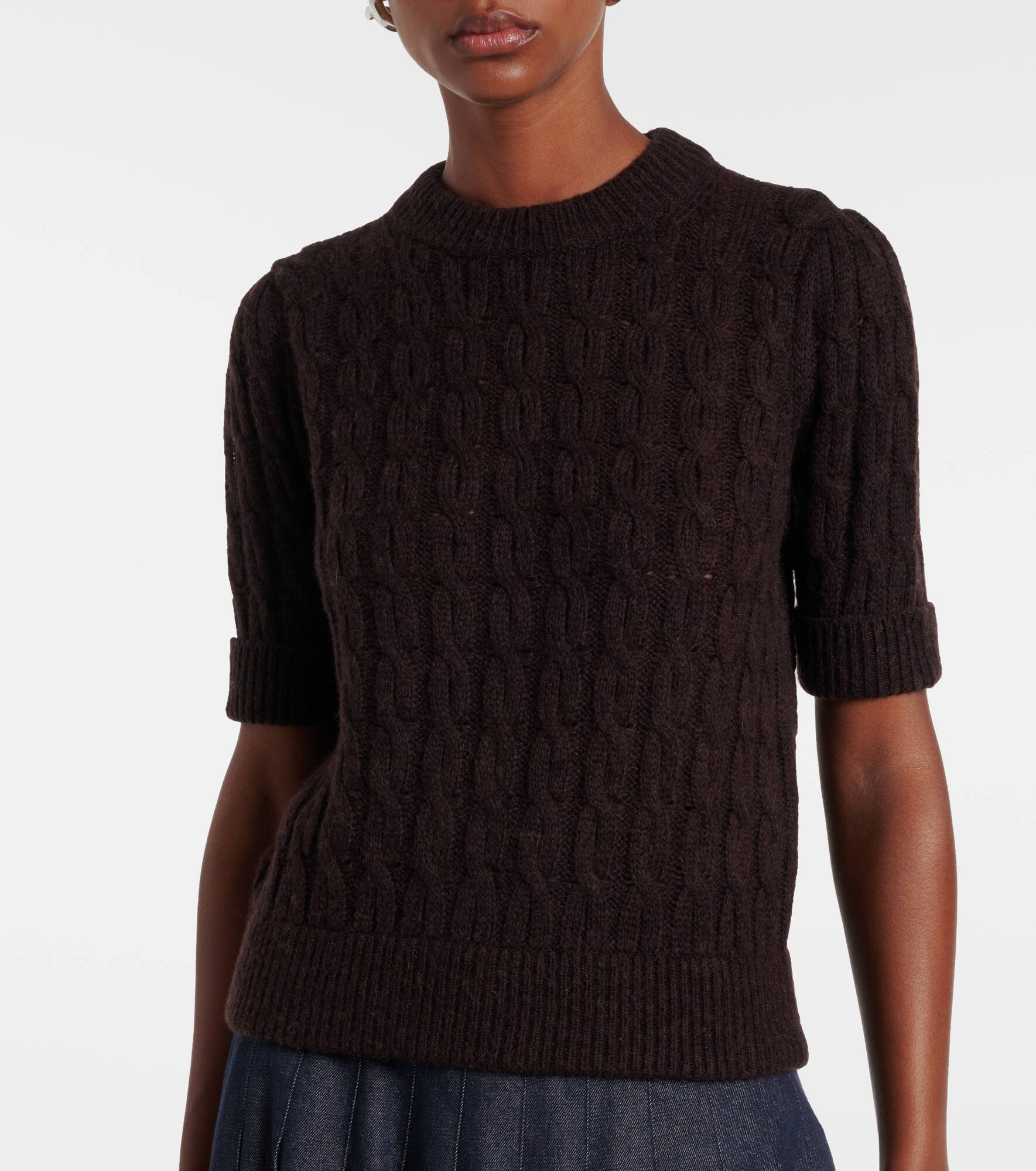 Sheer Softness cable-knit sweater - 5