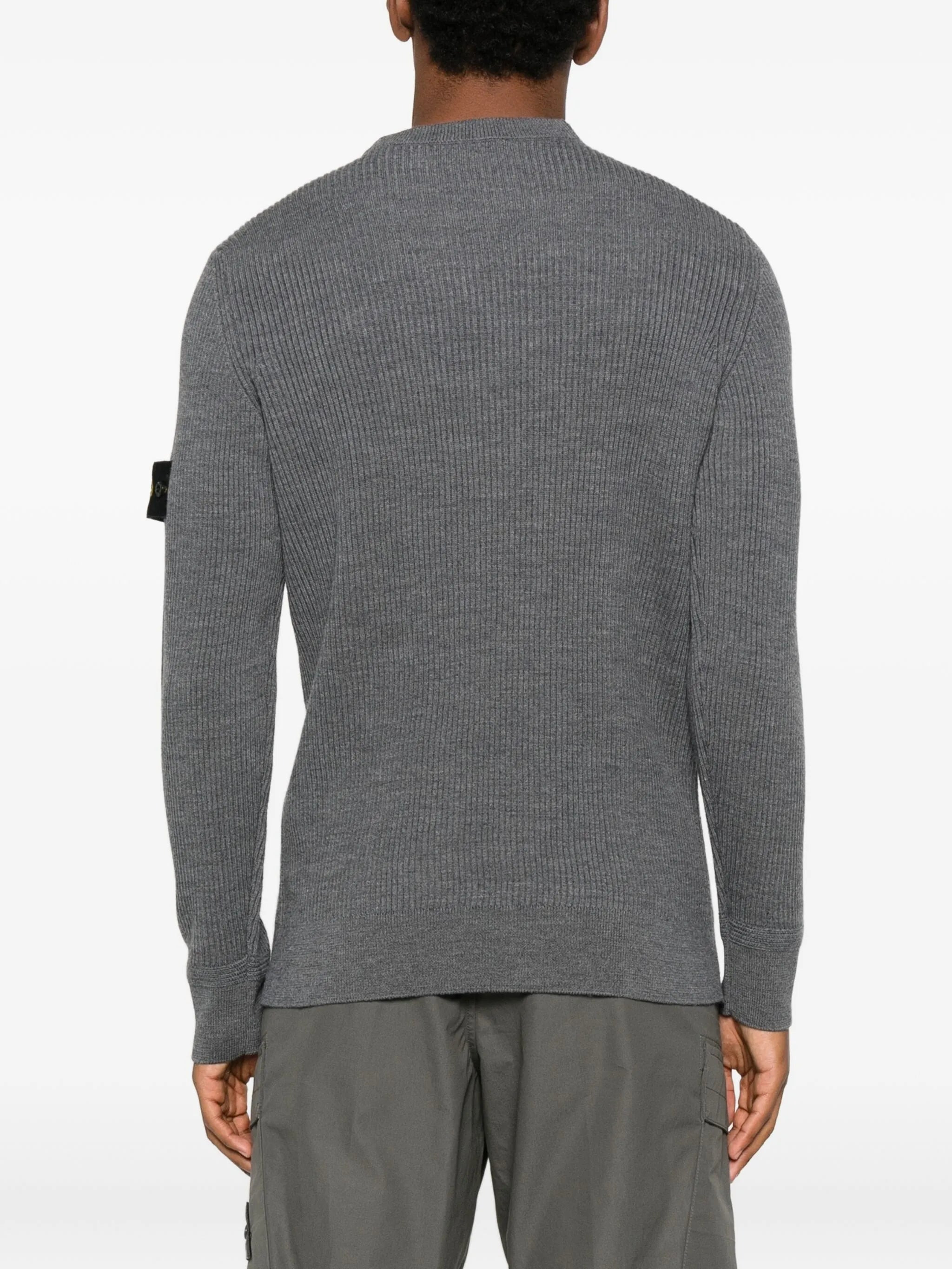 Stone Island Ribbed-knit Logo-patch Sweater - 3