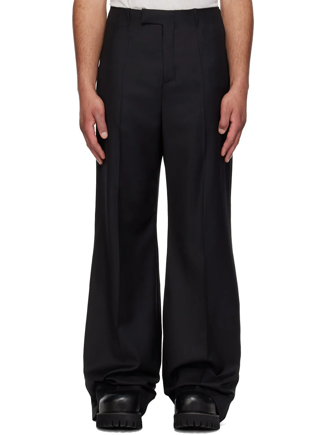 Black Wool Trousers - 1