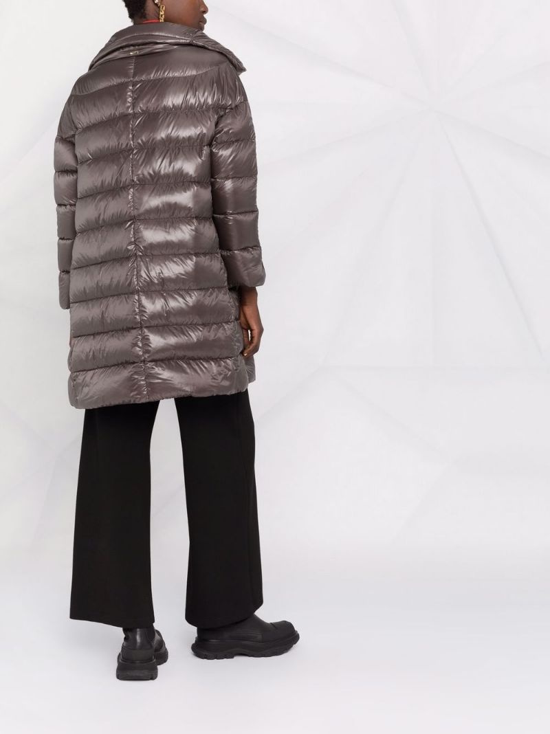 down-feather mid-length coat - 4