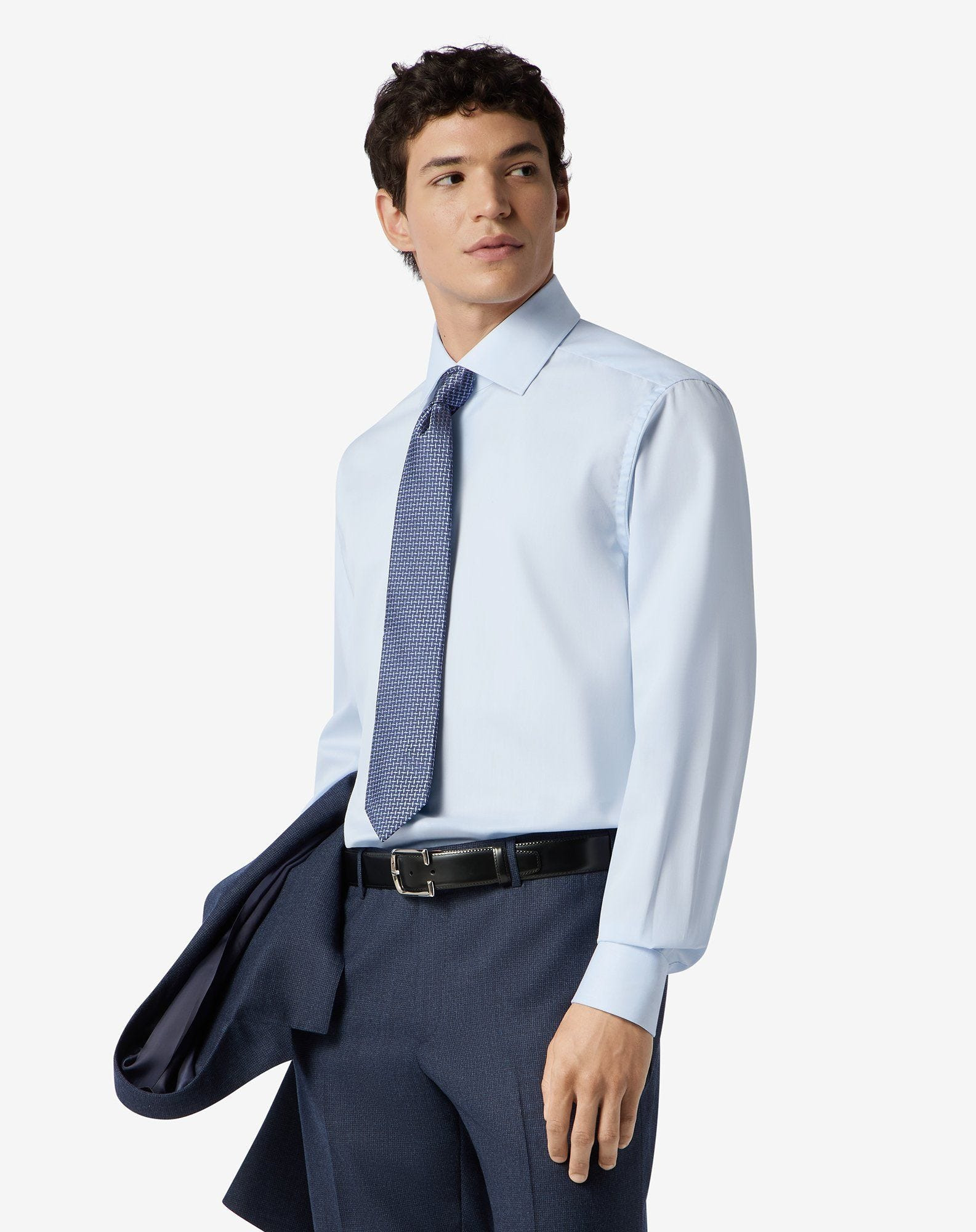 Light Blue cotton twill shirt - 2