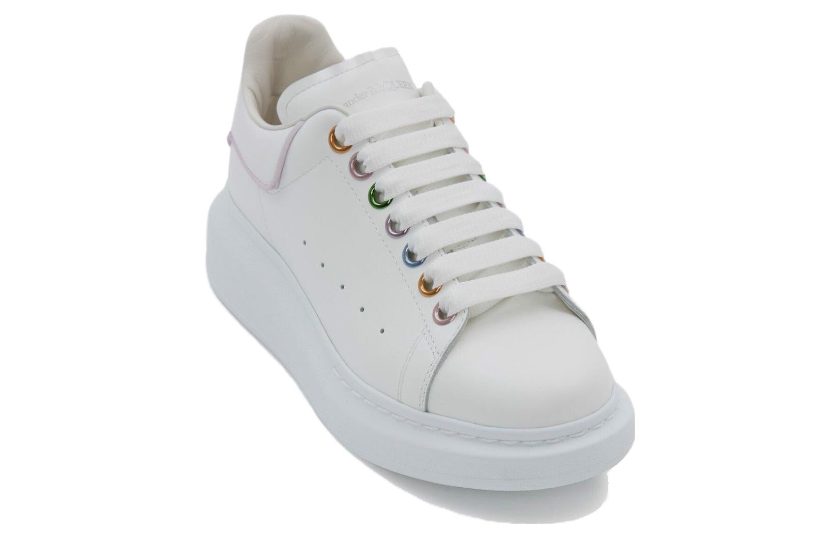 (WMNS) Alexander McQueen Oversized Sneakers 'White Metalic Eyelets' 685671WIB9W9035 - 3