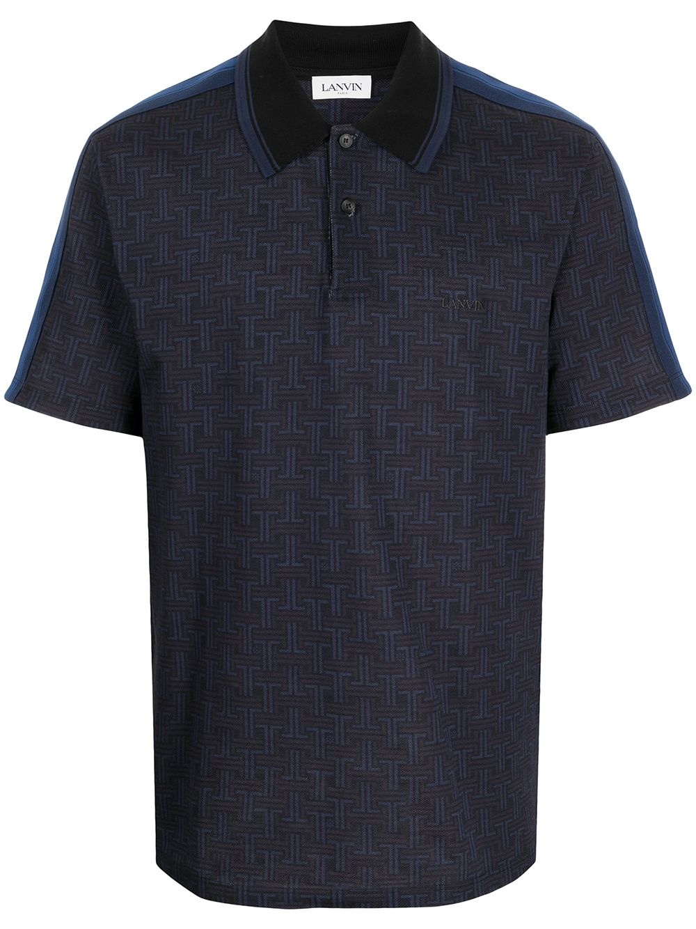 JL Maze-print polo shirt - 1