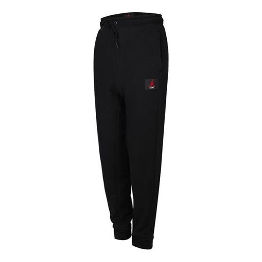 Air Jordan Flight Casual Sports Knit Bundle Feet Long Pants Black BQ7967-010 - 1