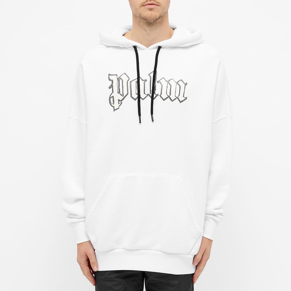 Palm Angels Front And Back Glow In The Dark Logo Popover Hoody - 6