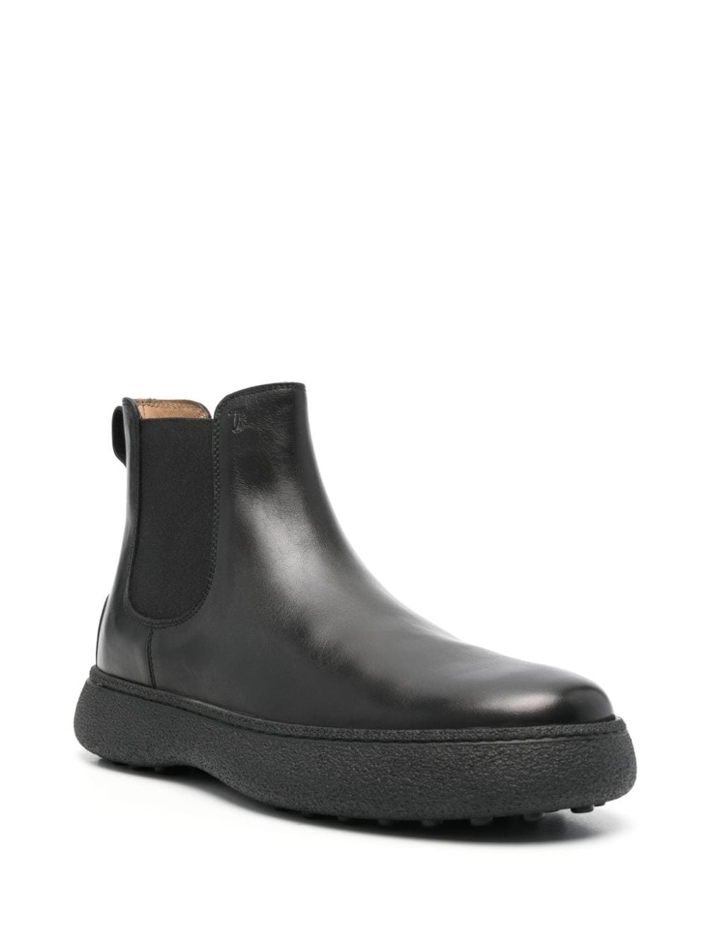 logo-debossed leather boots - 2