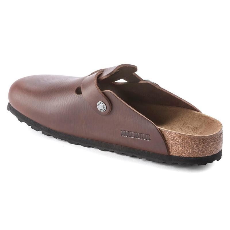 BIRKENSTOCK Birkenstock Boston Grip Leather Vintage Sandals 'Wood Roast' 1023449 outlook