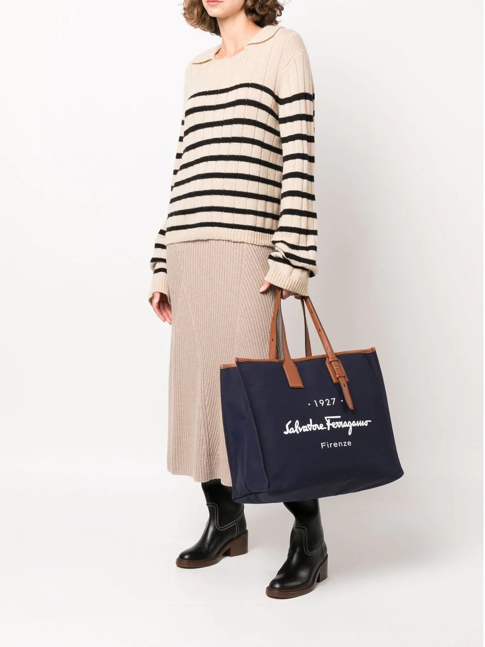 logo-print canvas tote bag - 2