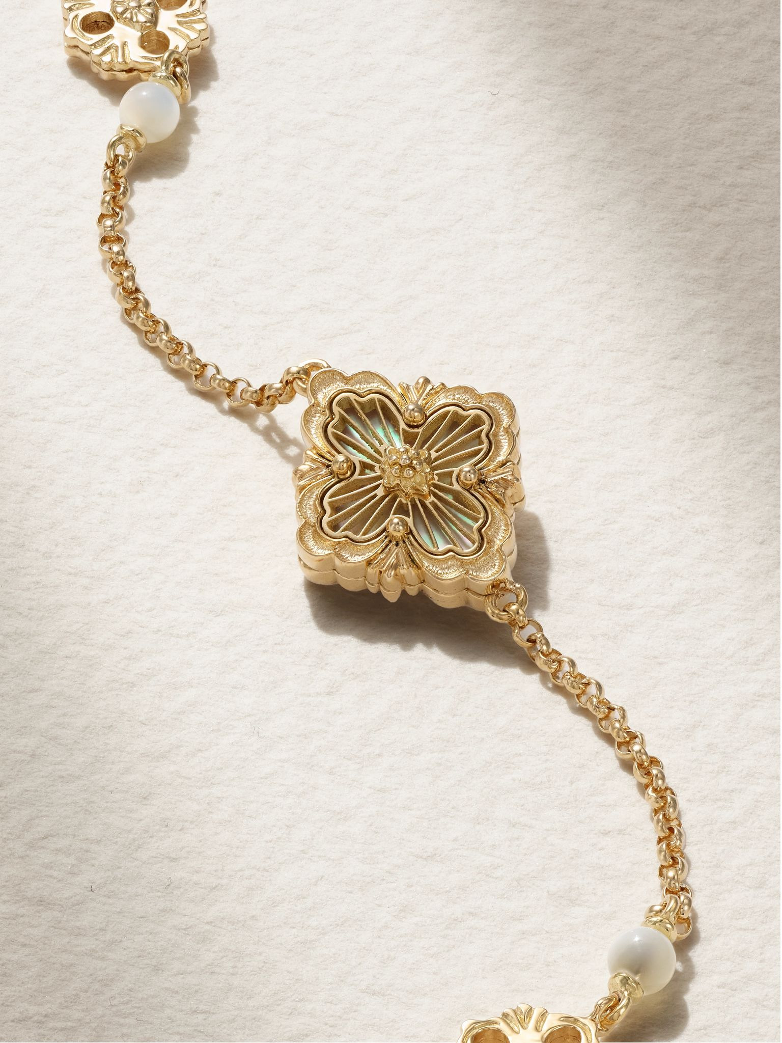 Opera Tulle 18-karat gold mother-of-pearl bracelet Gold - 4
