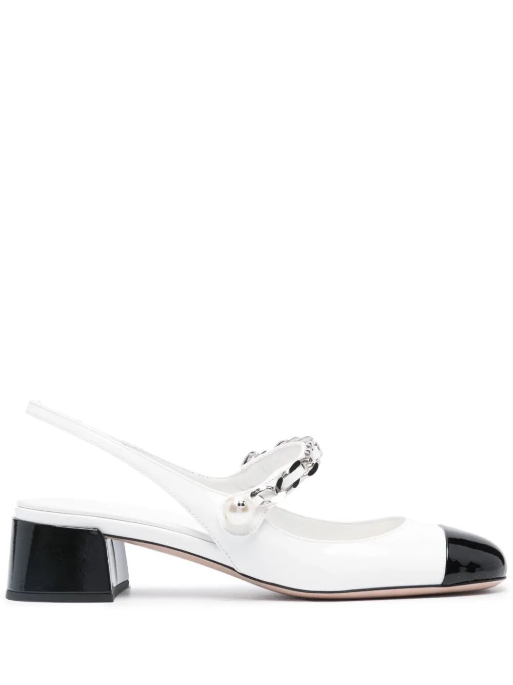 Miumiu Women Slingback Bicolore Vernice - 5