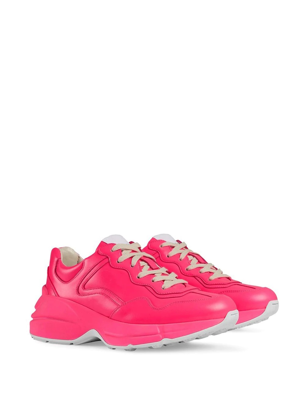 Rhyton fluorescent leather sneaker - 2