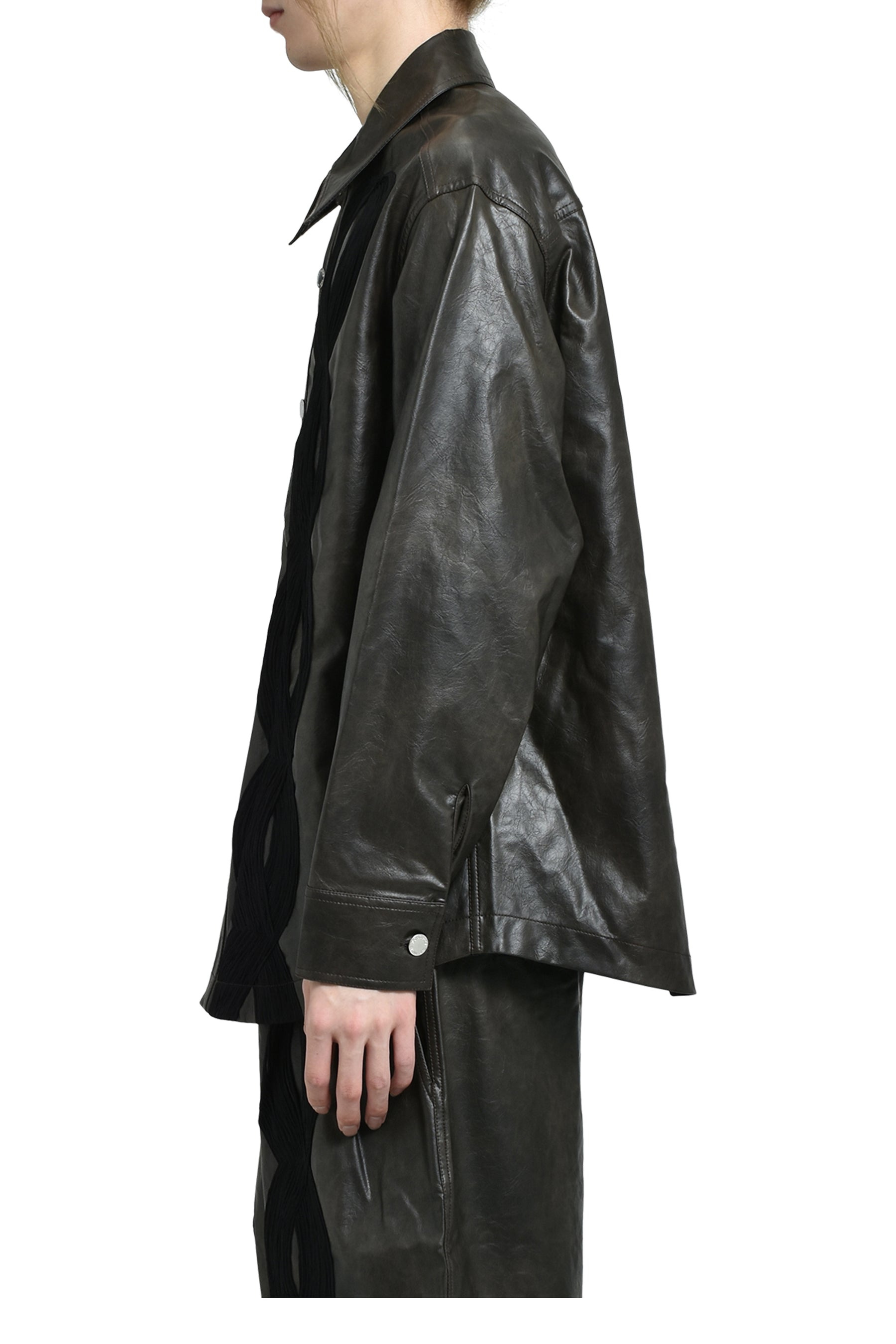 "APPLIQUE" SHIRT JACKET / DARK BRW - 4