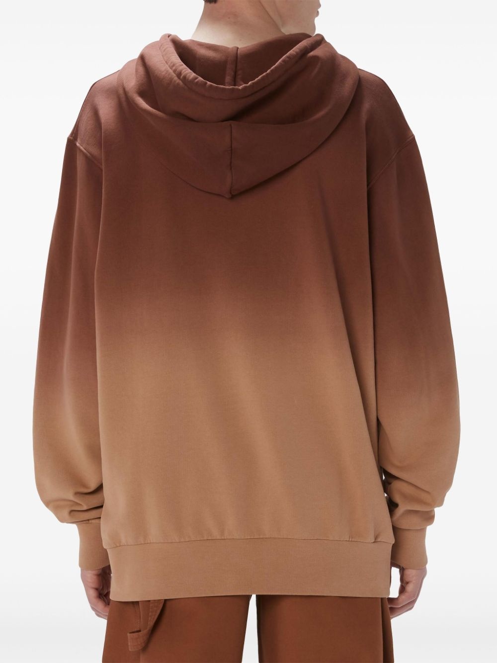 logo-embroidered gradient-effect hoodie - 4