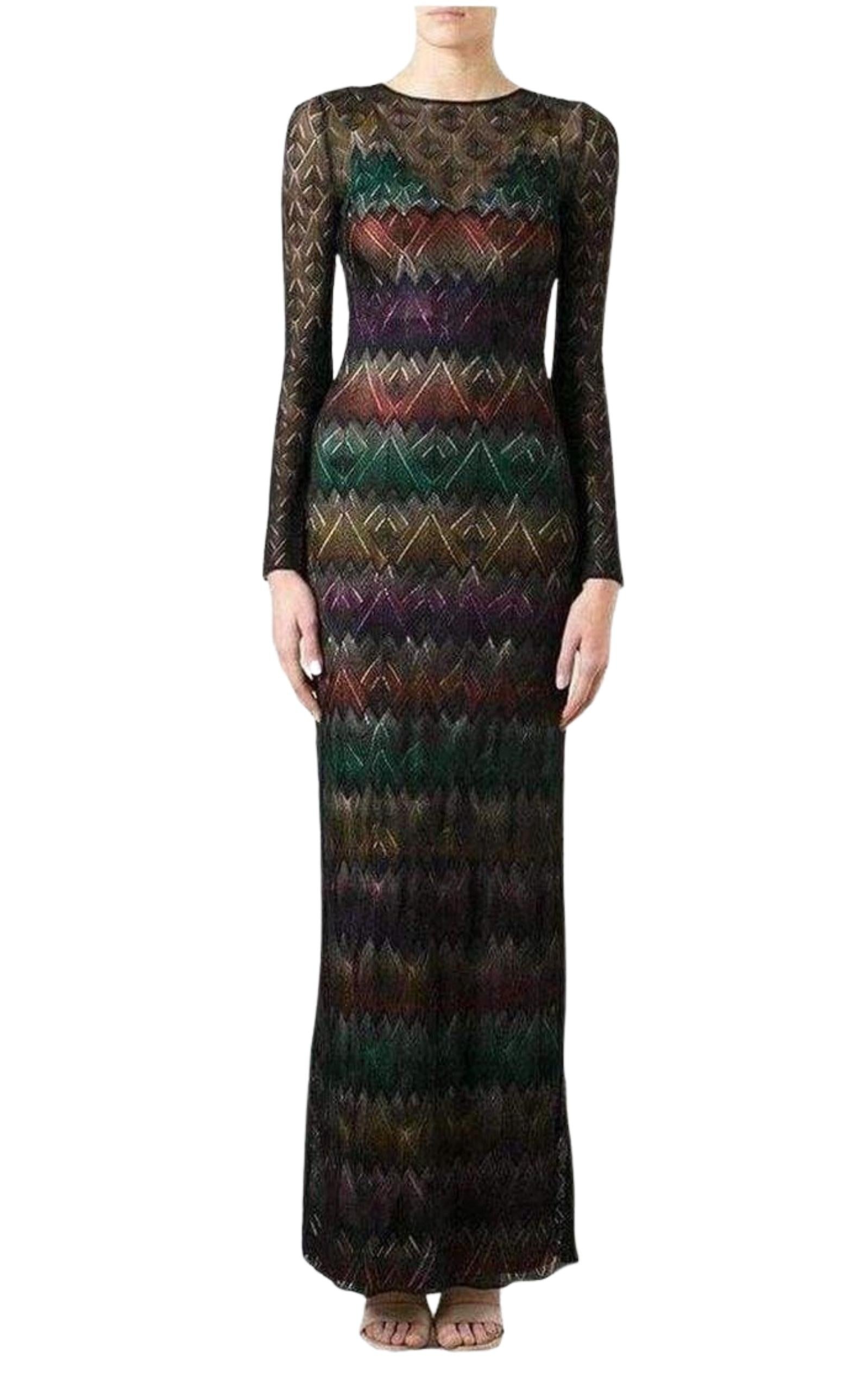 Zig Zag Crochet Sheer Dress - 2