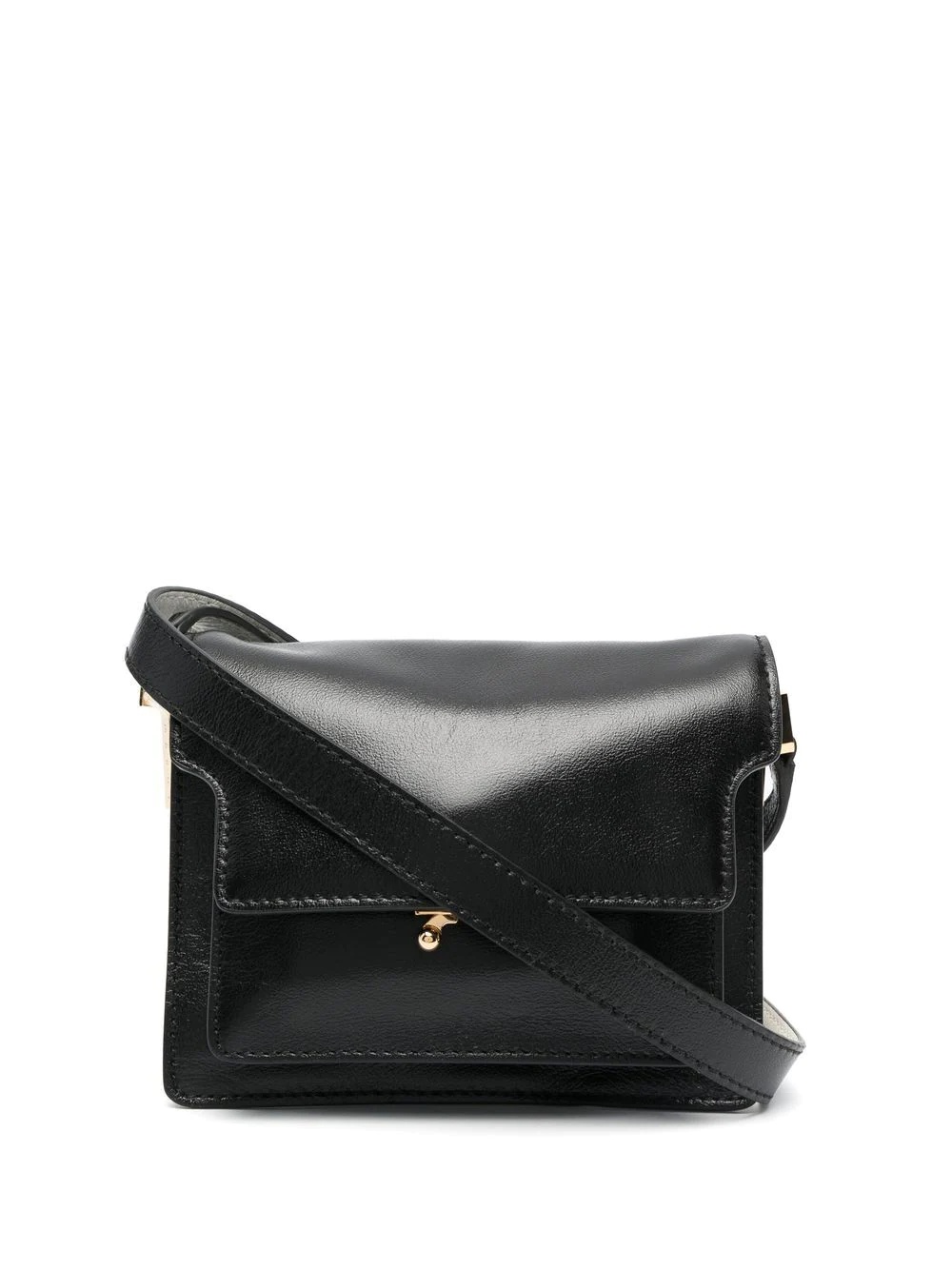 mini Trunk leather crossbody bag - 1