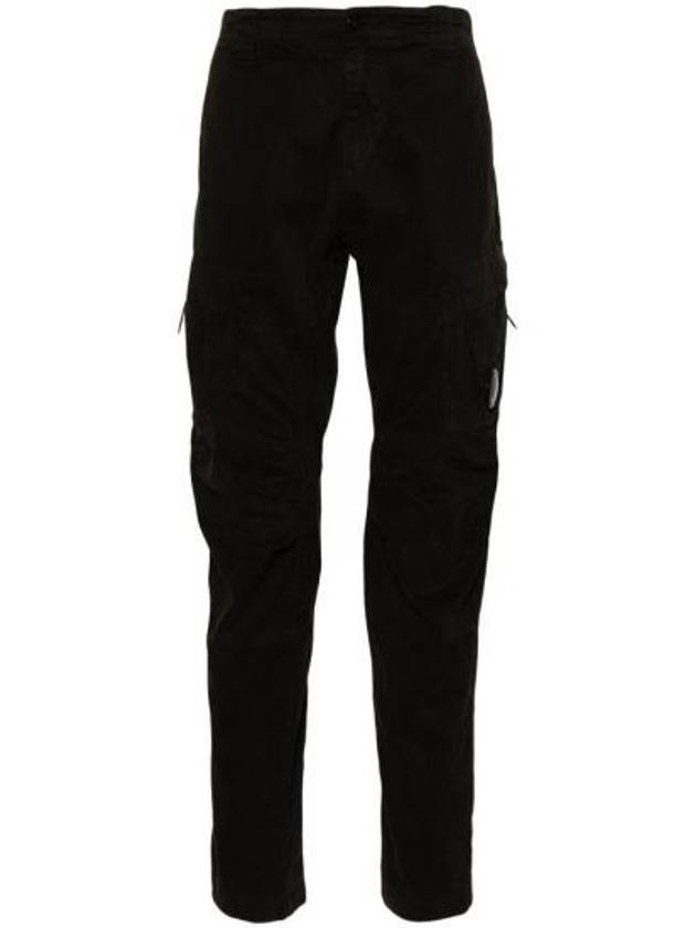 Stretch Sateen Ergonomic Lens Cargo Straight Pants Black - 1