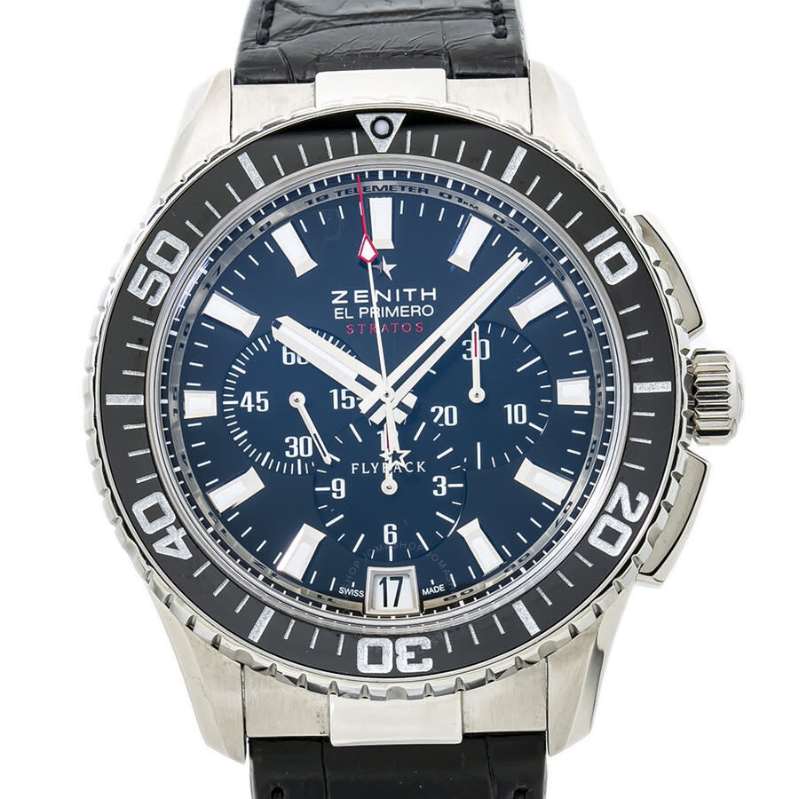 Zenith El Primero Stratos Chronograph Automatic Black Dial Men's Watch 03.2060.405 - 2