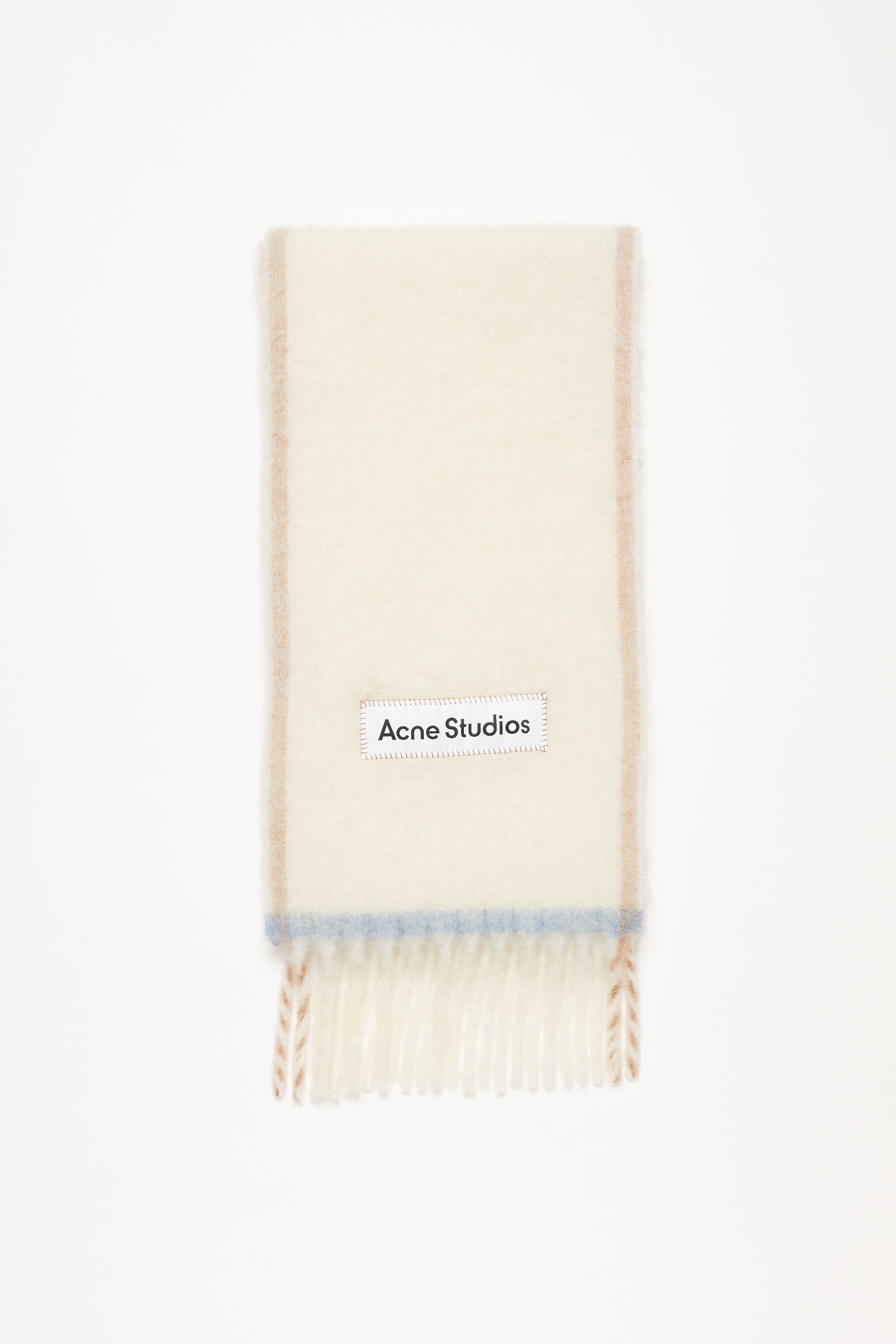 Wool mohair scarf - Narrow - White - 1