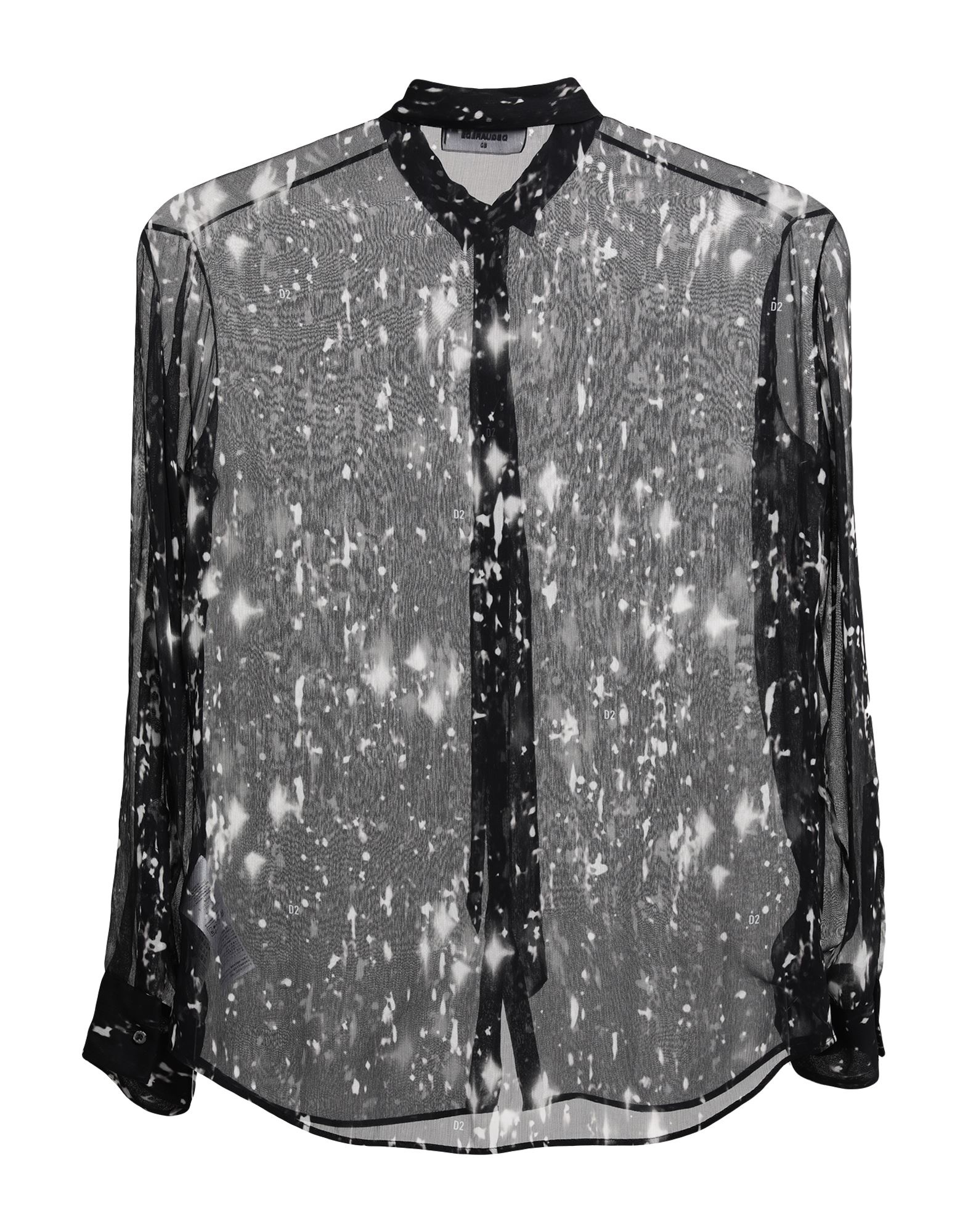 Black Men's Patterned Shirt - 2