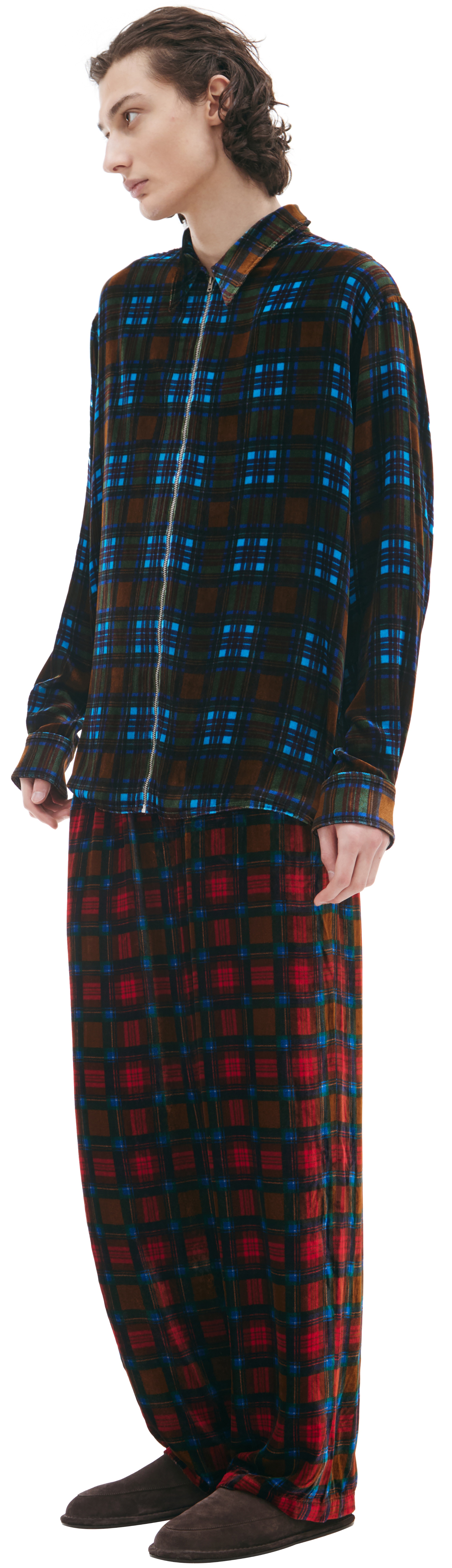 ZIPPERED PLAID SHIRT - 2