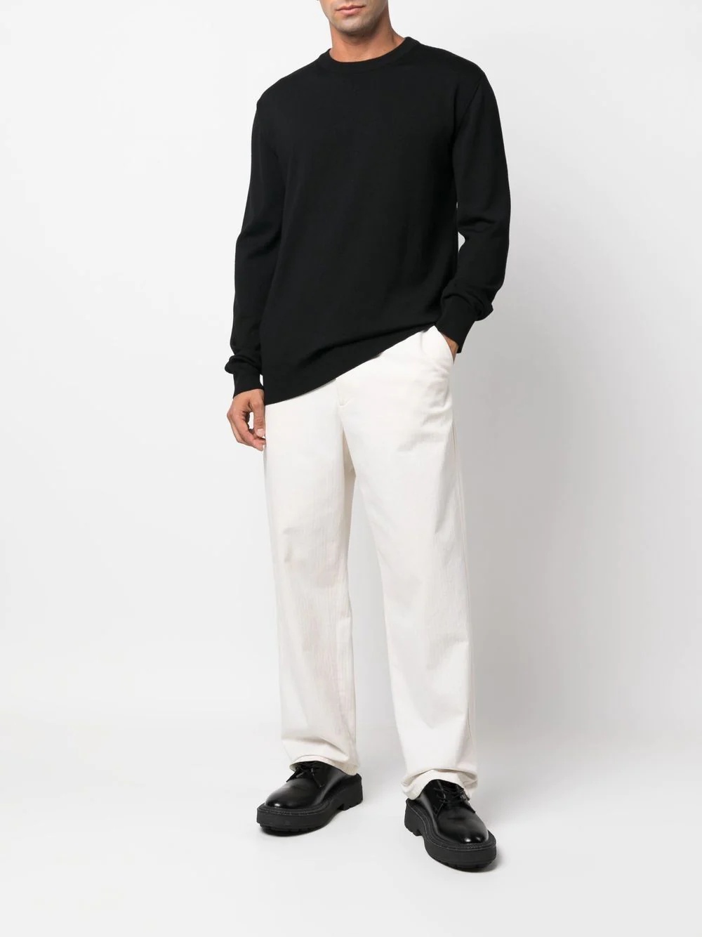 wool crew-neck jumper - 2