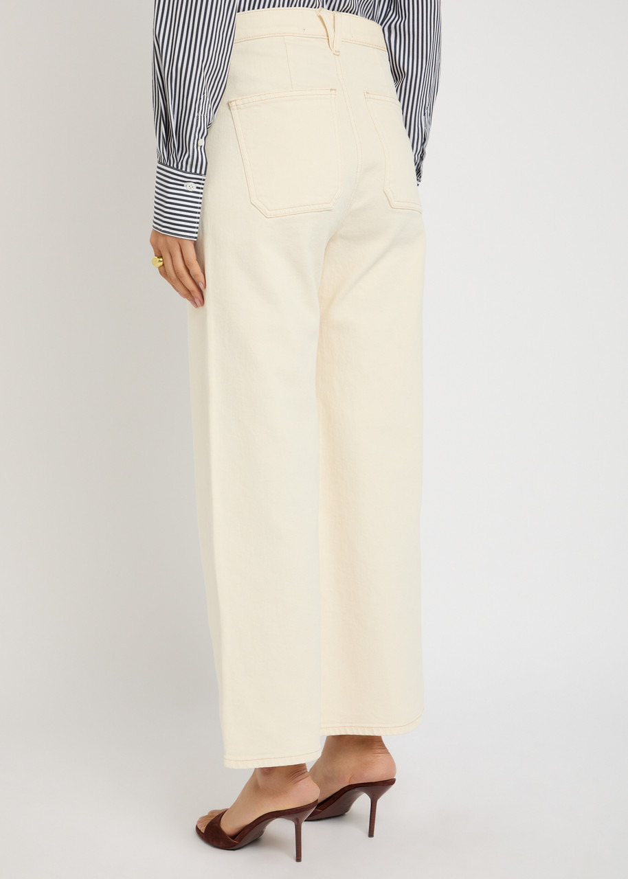 Veronica Beard Grant Crop Wide-leg Jeans - 3
