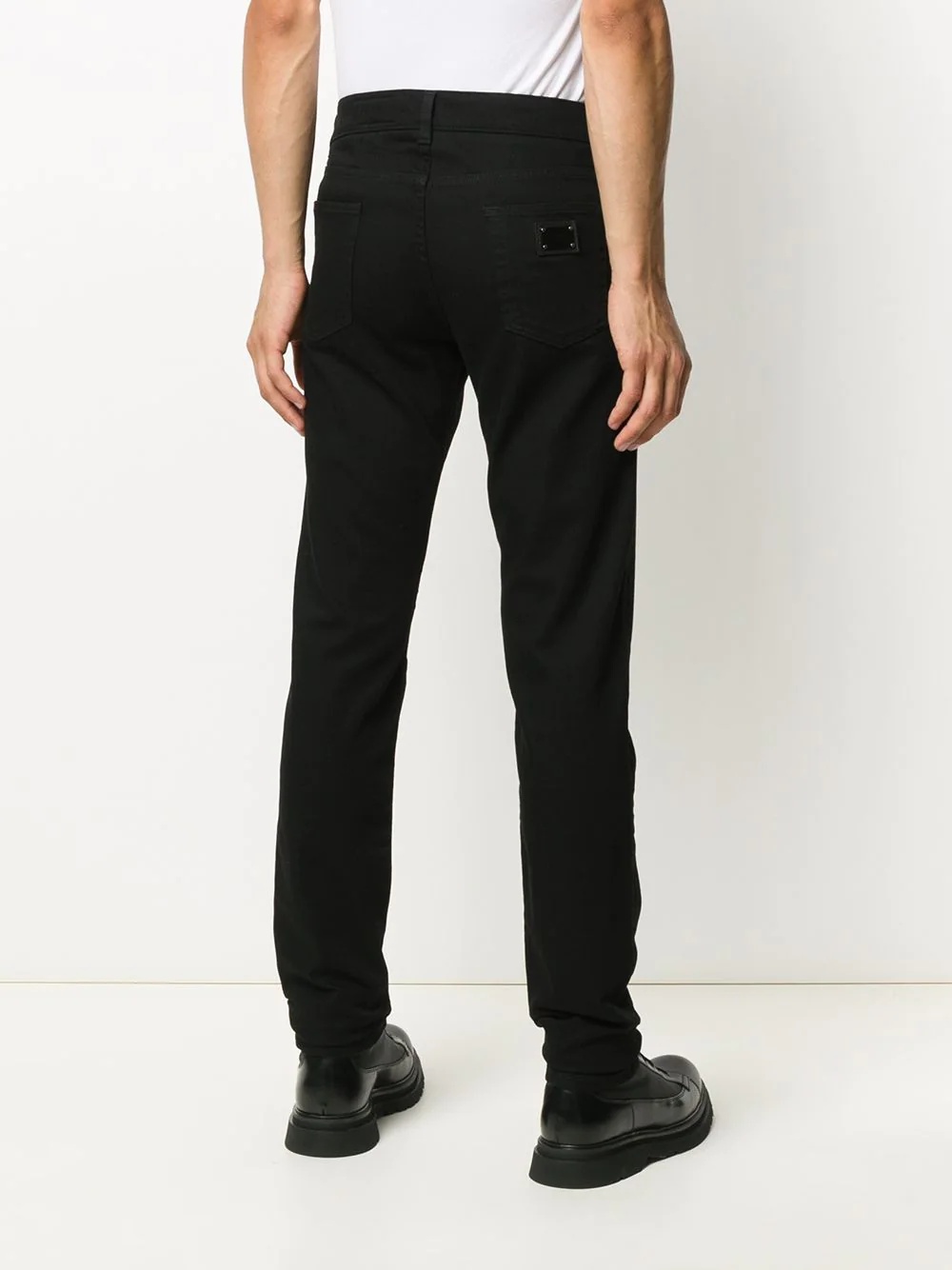 logo-patch straight-leg jeans - 4