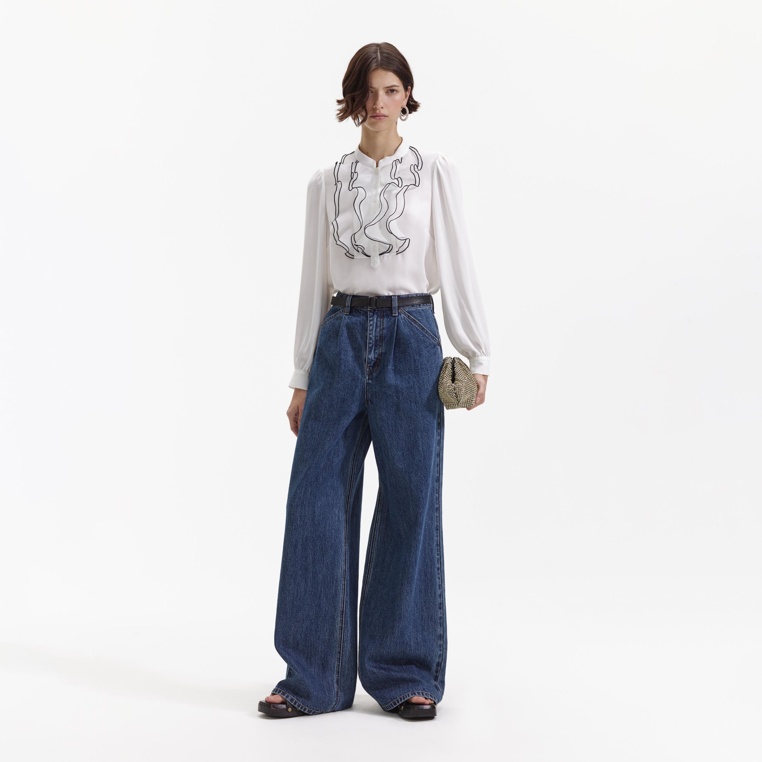 White Viscose Blouse - 1