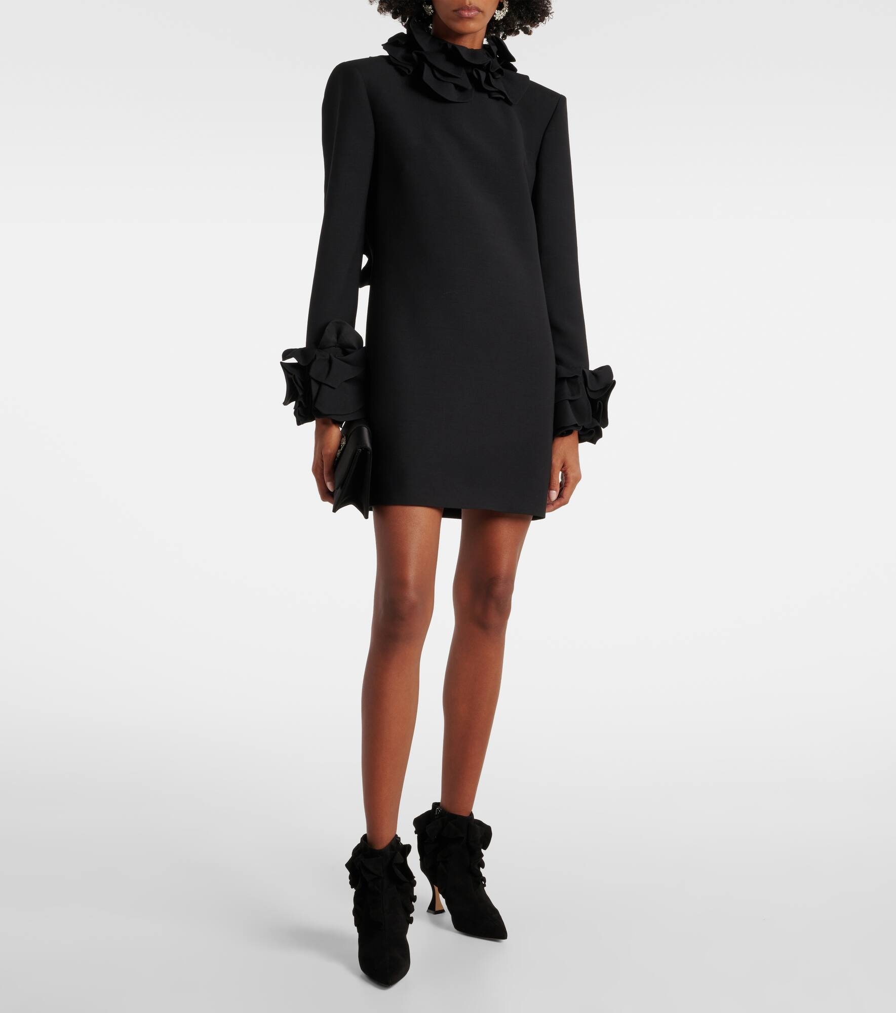 Pompa ruffled suede ankle boots - 3